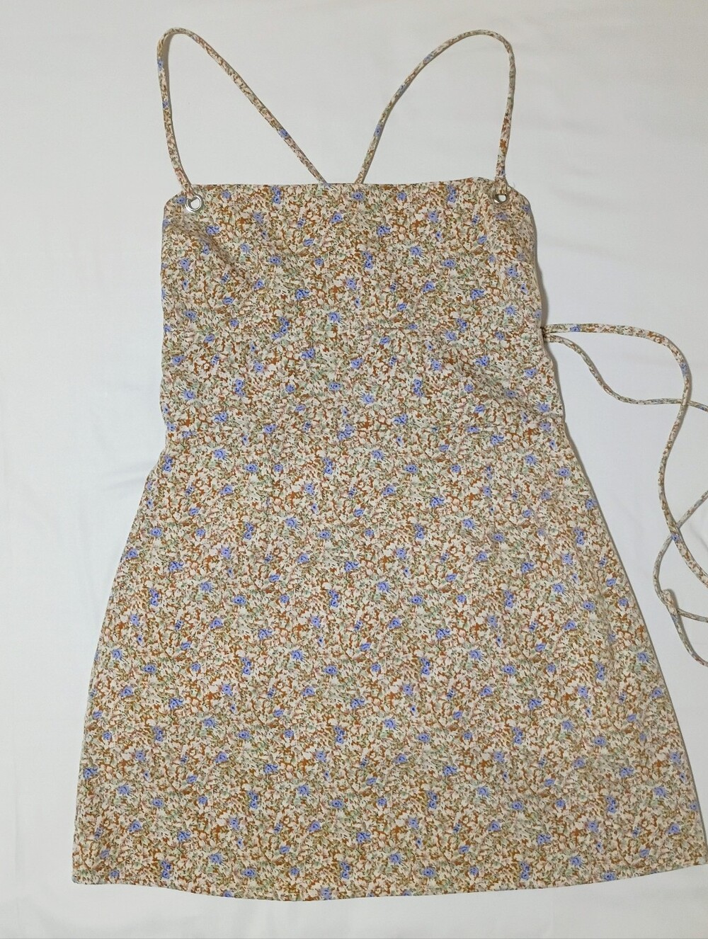 RESET Tie Back Mini Sundress Floral Dress Size Medium